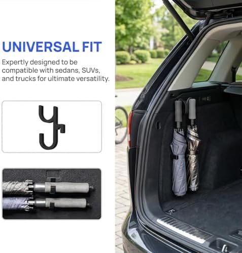 2PCS Car Umbrella Holder, Automotive Interior Trunk Hangers Hooks, Universal - Image 5