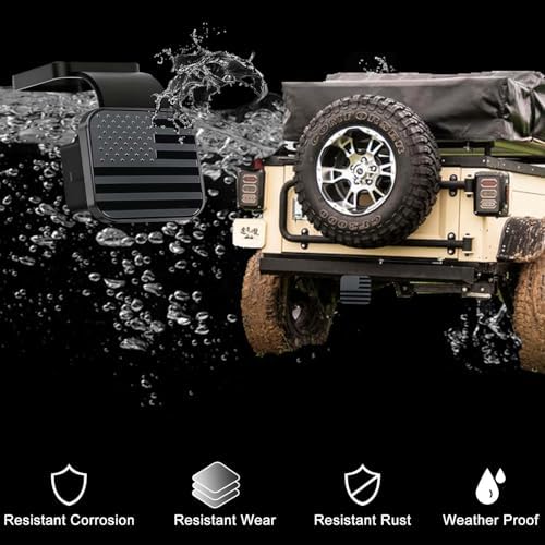 Trailer Hitch Cover with Black for Any 2" Receivers - Image 6