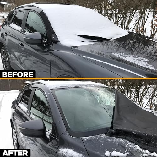 EcoNour Windshield Cover for Ice and Snow, Car Front Window Snow Cover - Image 5