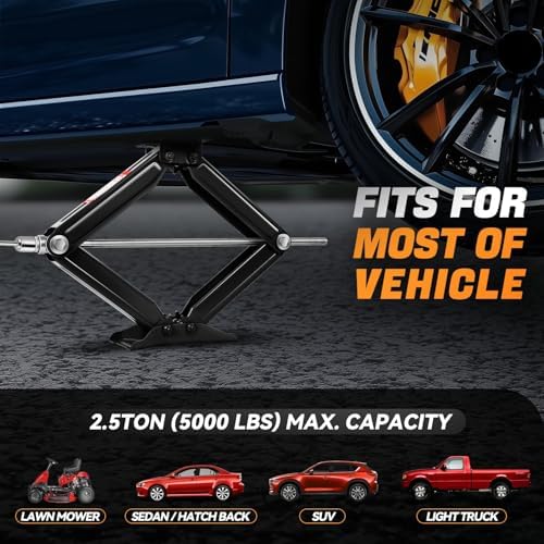 Auto Dynasty 2.5Ton Scissor Jacks 4 Pack, RV Stabilizer Leveling Scissor Car - Image 6