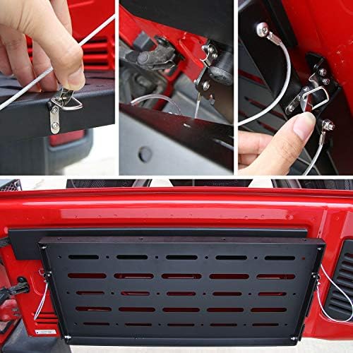 CheroCar for Jeep JK Tailgate Table Rear Foldable Cargo Shelf for 2007-2018 - Image 4