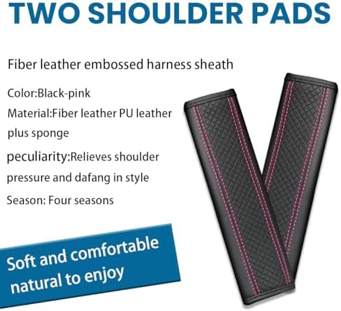 Osilly 2PCS Fiber Leather Seat Belt Shoulder Pads - Image 4