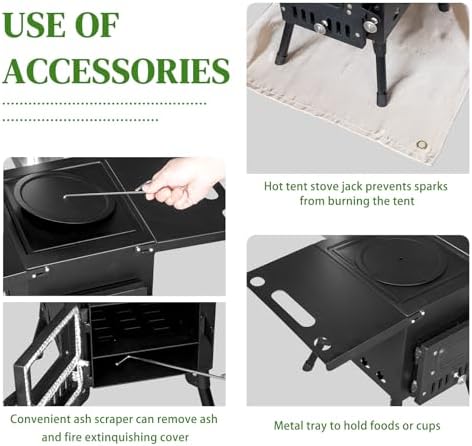 Camping Wood Stove, Portable Tent Wood Burning Stove - Image 4