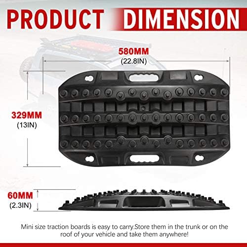 BUNKER INDUST Off Road Traction Boads, Snow Ramps-Black Tire Traction Tool - Image 2