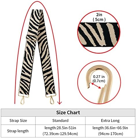 ZOOEASS Wide Shoulder Strap Adjustable Replacement Belt Crossbody Canvas Bag - Image 3