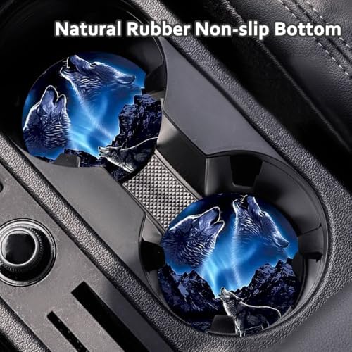 2Pcs Dog Car Coasters, 2.75" Neoprene Rubber Cars Cup Holder Coasters - Image 6