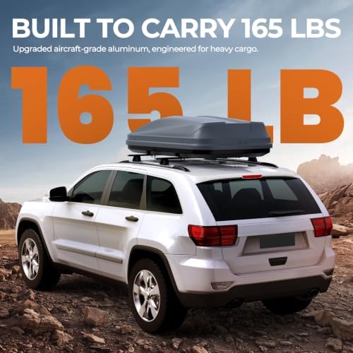 KUIPERAUTO 165lbs Aluminum Roof Rack Cross Bars Compatible - Image 5