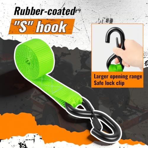 Retractable Ratchet Straps 4 Pack, 5208LBS Break Strength - Image 4