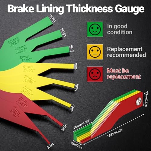 Preciva Tire Tread Depth Gauge & Brake Lining Gauge Set, Digital Tire Depth - Image 3