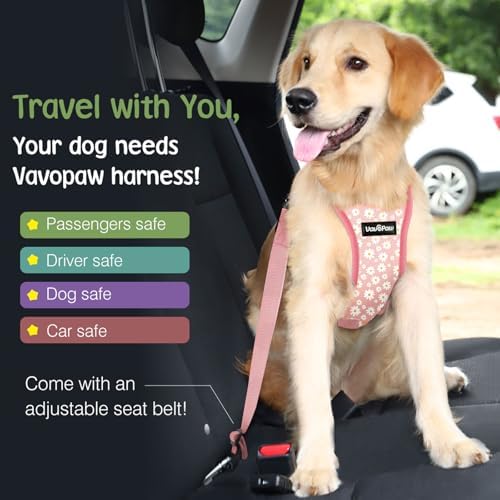 VavoPaw Dog Seat Belt, Safety Vest Dog Car Harness - Image 4