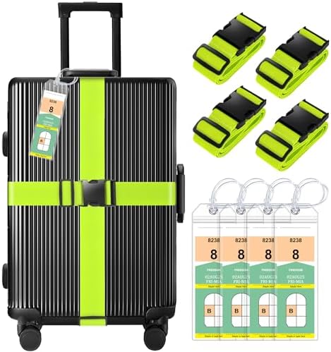 Gostwo 8 Pack Luggage Straps and Cruise Tags Set by Gostwo