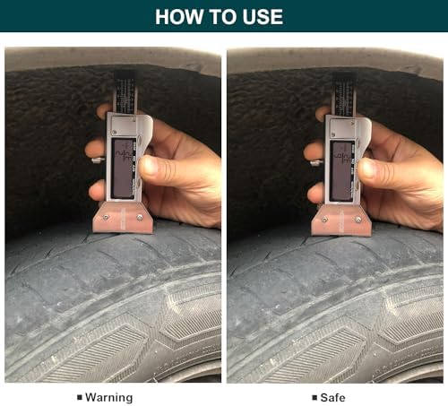 GODESON Metal Digital Tire Tread Depth Gauge, LCD Display Tire Tread Depth Gauge - Image 6