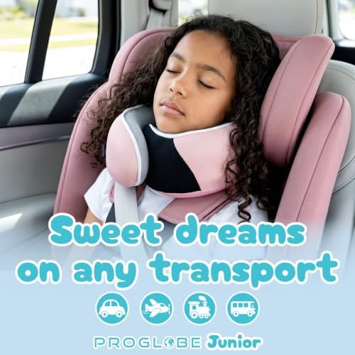Proglobe Junior Kids Travel Neck Pillow, Ages 4-12, Airplane Car Seat - Image 6