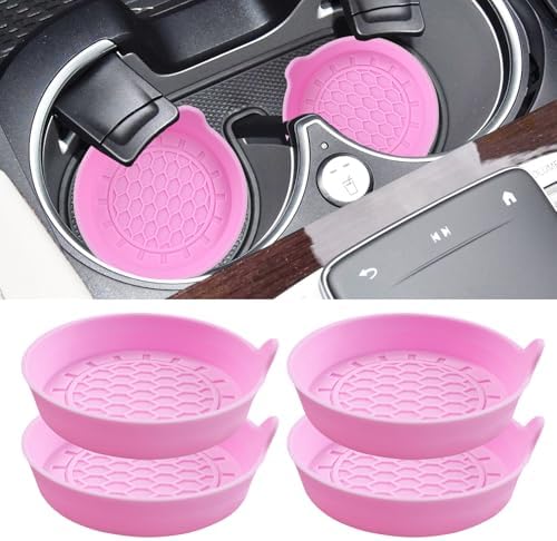 Amooca 4-Pack Spill-Proof Cup Coasters Non-Slip Car Cup Holder Inserts by Amooca
