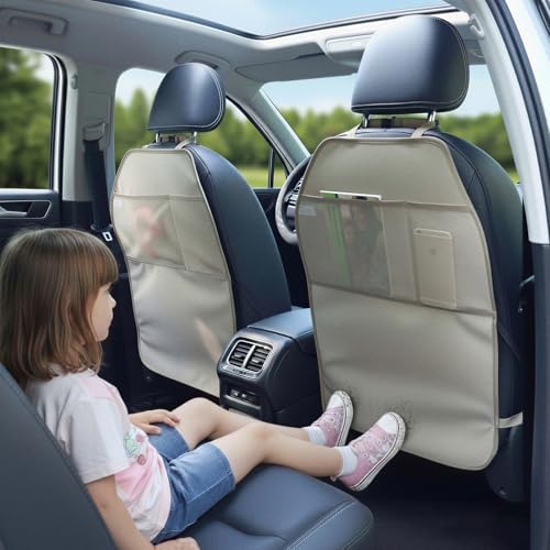 Viaviat Car Seat Protector Large Kick Mat 2 Pack Durable Water Resistant Auto - Image 2