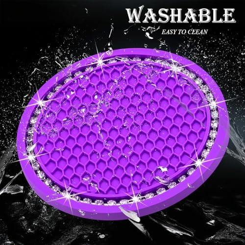 2PCS Bling Cup Holder Coaster, 2.75 Inch Auto Car Cup Holder Insert Coasters - Image 5