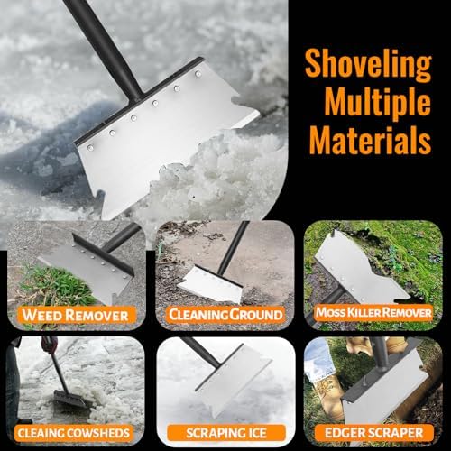 Garden Flat Shovel Scraper, Heavy Duty Outdoor Floor Scraper - Image 2