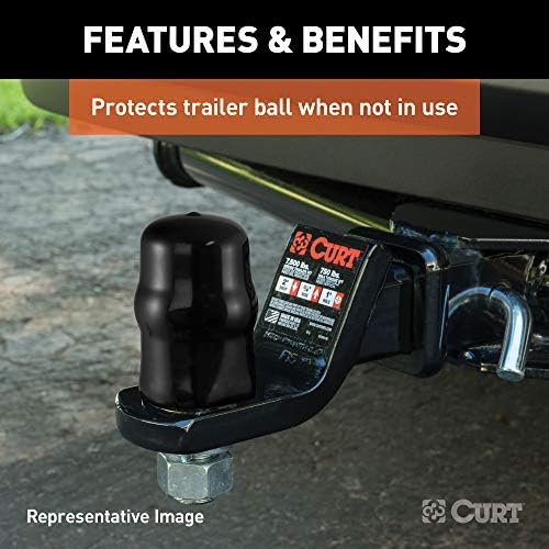 CURT 21810 Black Rubber Trailer Hitch Ball Cover, 2-5/16-Inch Diameter - Image 4