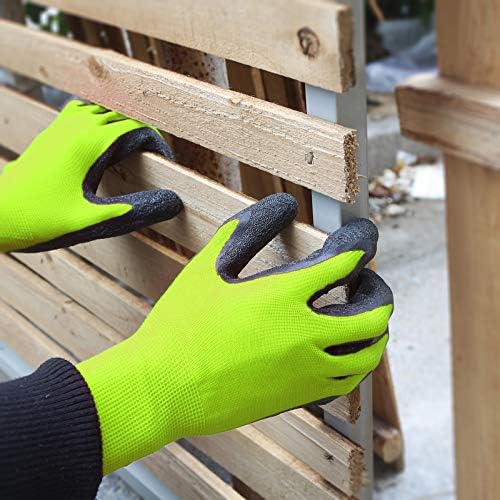 Evridwear Crinkle Latex Rubber Coated Safety Work Gloves - Image 7