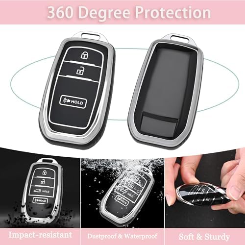 for Toyota Key fob Cover, 3 Buttons Soft TPU Key Fob Case - Image 3