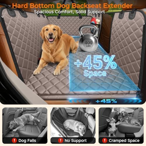 URPOWER Hard Bottom Dog Car Seat Cover, Back Seat Extender - Image 2