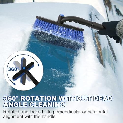 2Pack Ice Scrapers for Car Windshield, 2-in-1 Snow Scraper and Snow Brush for - Image 4