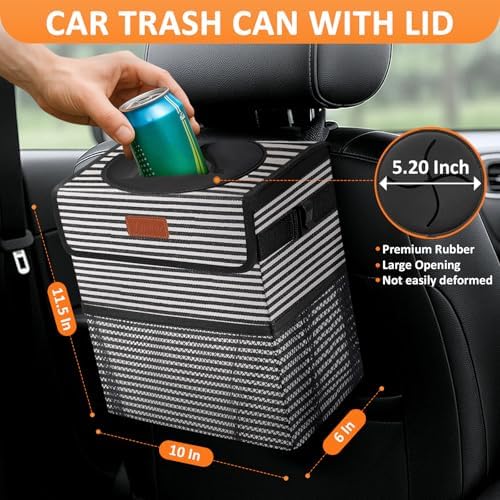 Vankor Car Trash Can with Lid Leak Proof Car Accessories - Image 2