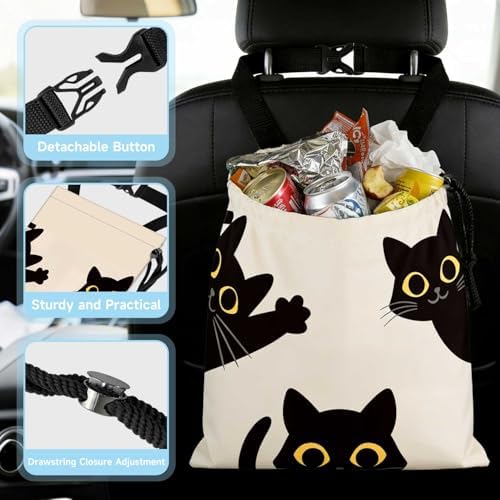 Three Black Cats Car Trash Bag - Image 4