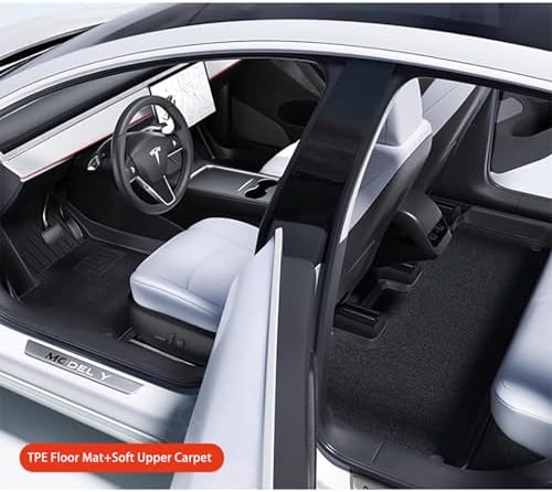 Compatible with 2026 Tesla Model Y Juniper 5 Seater Double Layer Floor Mats & - Image 4