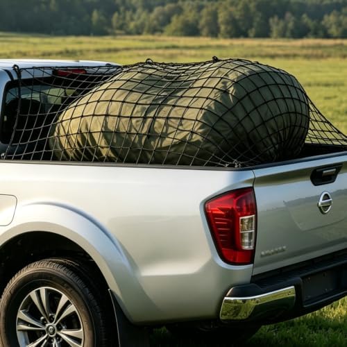 4' x 6' Cargo Net for Pickup Truck Bed Stretches to 6' x 12' Heavy Duty Roof - Image 6