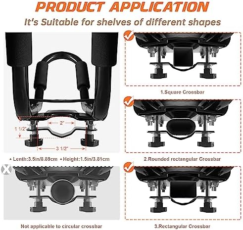 Kayak Roof Rack, 1 Pair J-Bar Roof Rack - Image 5