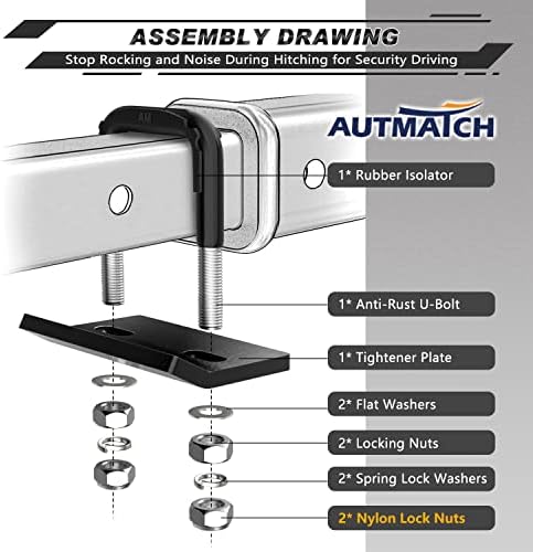 AUTMATCH Hitch Tightener Anti-Rattle Clamp - Image 5