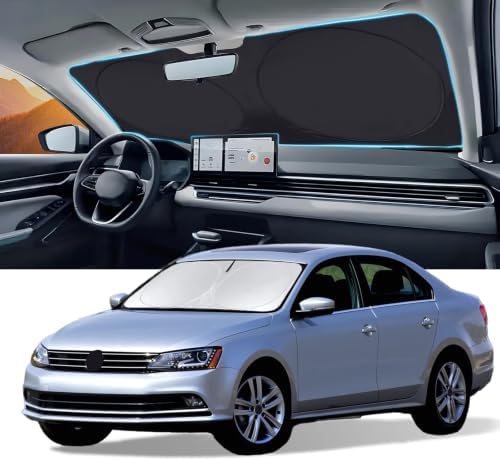 Windshield Sunshade for 2011-2017 2018 Volkswagen VW Jetta Sun Visor Shield by INSAUTO