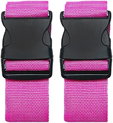 2 Pack Suitcase Belts, Adjustable Luggage Straps, Bright Colors Travel Packing by Jmuoyld