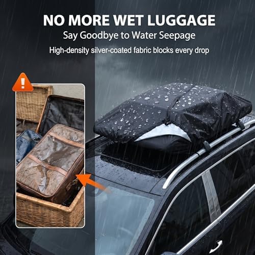 1 PC Car Roof Rack Cover, Waterproof Sunproof Silver Coated Fabric Cargo Bag - Image 3