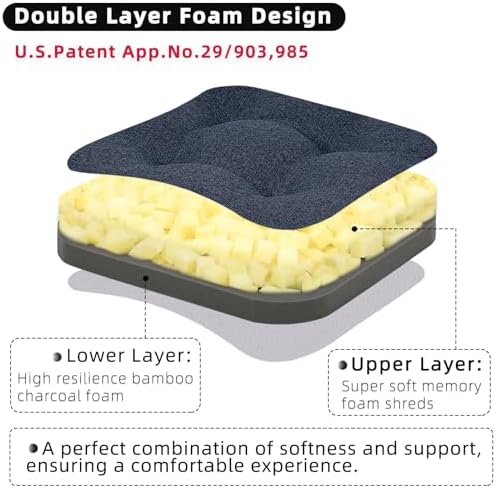 GOFORIT Memory Foam Cushion，Square Seat Cushions - Image 2