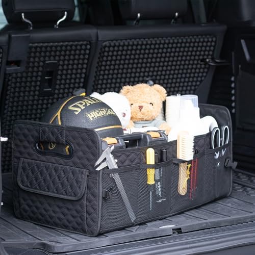 Car Trunk Organizer for SUV, Collapsible Car Storage Organizer Large Black - Image 2
