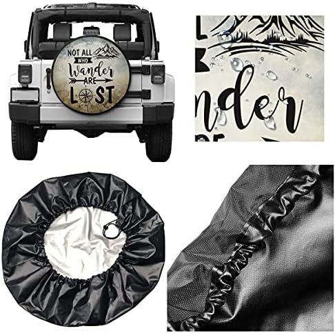 Not All Those Who Wander are Lost Spare Tire Cover Waterproof - Image 2