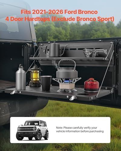 VEVOR Tailgate Table for 2021-2026 Ford Bronco 4 Door Hardtops, Foldable Molle - Image 2