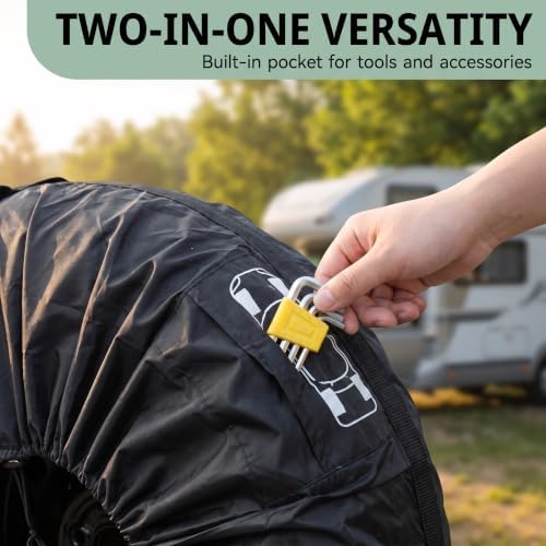1 PC Car Tire Protector, Oxford Cloth Spare Tire Storage Bag - Image 3
