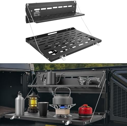 VEVOR Tailgate Table for 2021-2026 Ford Bronco 4 Door Hardtops, Foldable Molle by VEVOR