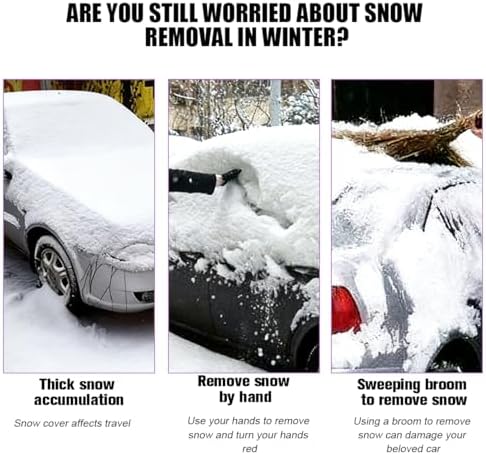 Car Ice Scraper, Scratch Free Vehicle Window Glass Snow Frost Removal Tool - Image 6