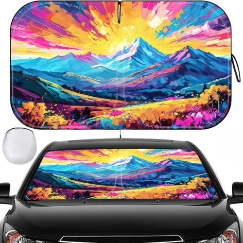Car Windshield Sun Shade Reflective UV Foldable Front Sunshade by Tavaleu