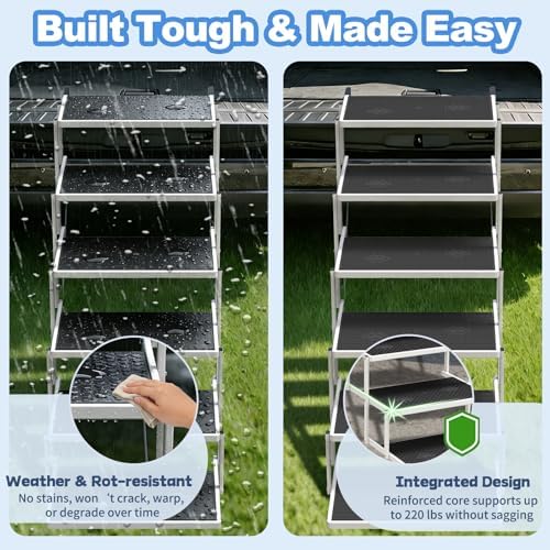 Dog Steps for Car & SUV – 6-Step Foldable Pet Stairs for Large Dogs, Non-Slip - Image 4