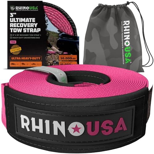 Rhino USA Recovery Tow Strap by RhinoUSAInc