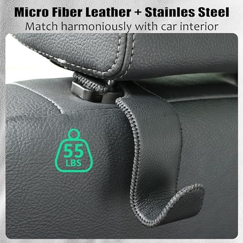 Car Seat Headrest Hook 55lb Heavy Duty Metal Hanger - Image 5