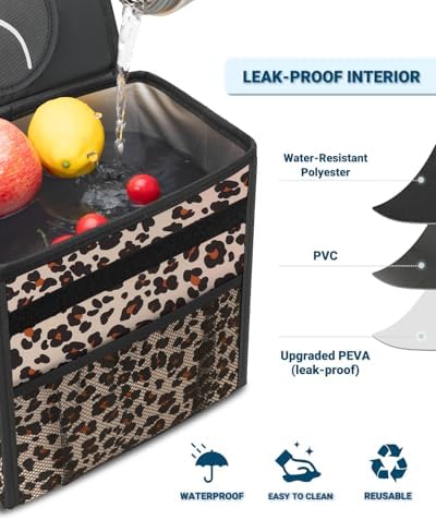 Capolo Car Trash Can with Lid, Leakproof Car Garbage Can - Image 4