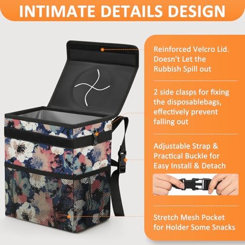 Vankor Car Trash Can with Lid Leak Proof Car Accessories - Image 4