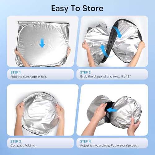 KUST Windshield Sun Shade for 2017-2023 Tesla Model 3 Accessories Sunshade - Image 6