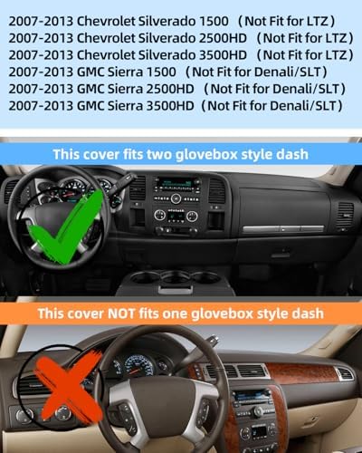 SKYLOTEC Dash Cover Mat for Chevy Silverado 1500 LT LS WT 2007-2013 - Image 3